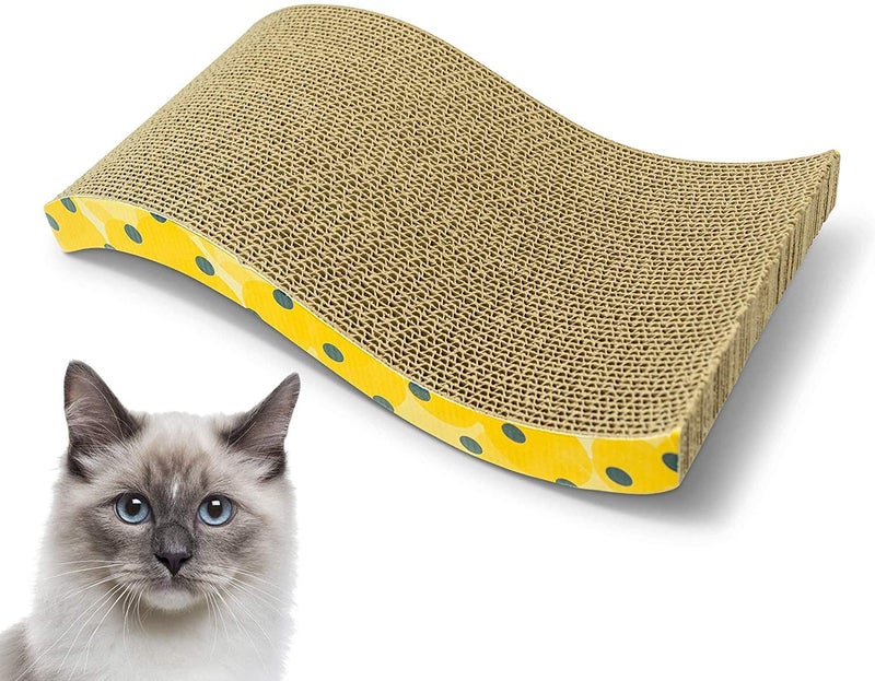 Our Pets OurPets The Wave Curved Catnip Cat Scratcher (Cat Toys for Indoor Cats, Catnip Toys, Cat Gifts & Cat Toys Interactive) [Includes Cosmic Catnip- North-American Grown Catnip] - Image 1